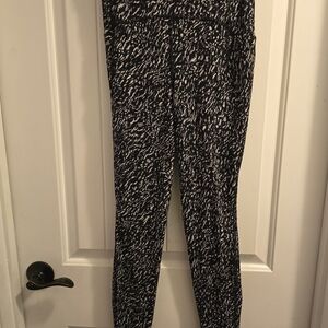 Lululemon Athletica Black and White Patterned Leggings